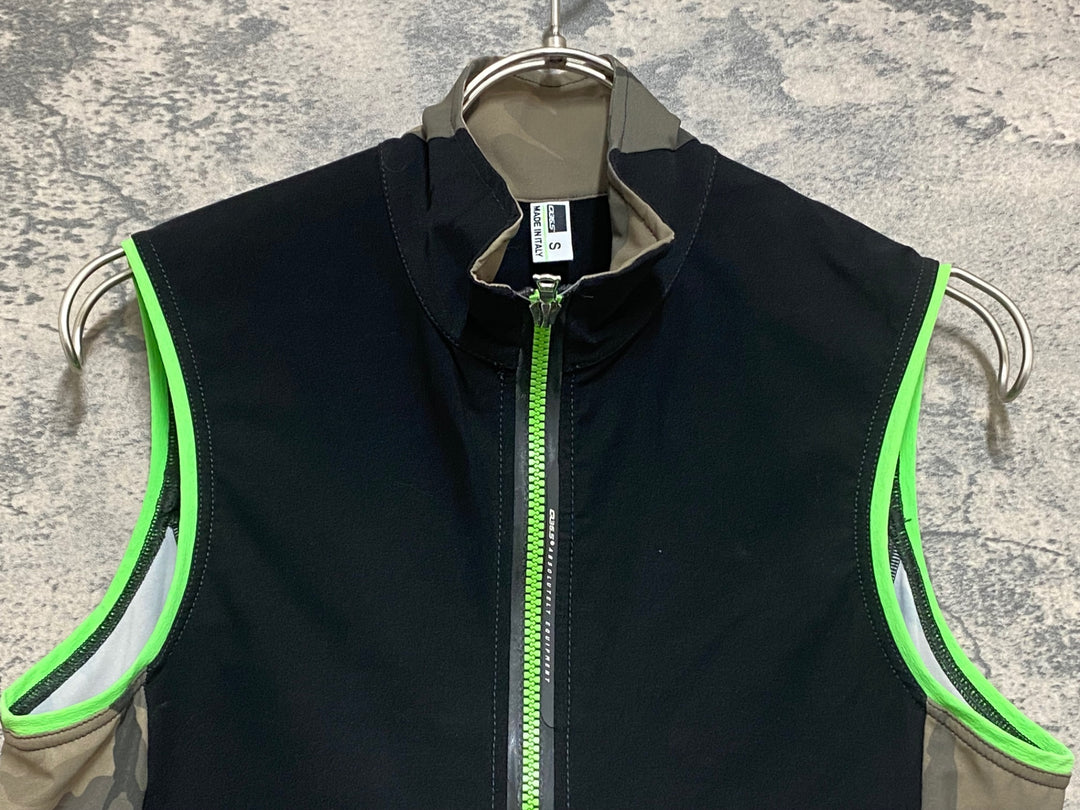 KO081 Q36.5 L1 Essential Winter Vest サイクルベスト ジレ 黒カモ S