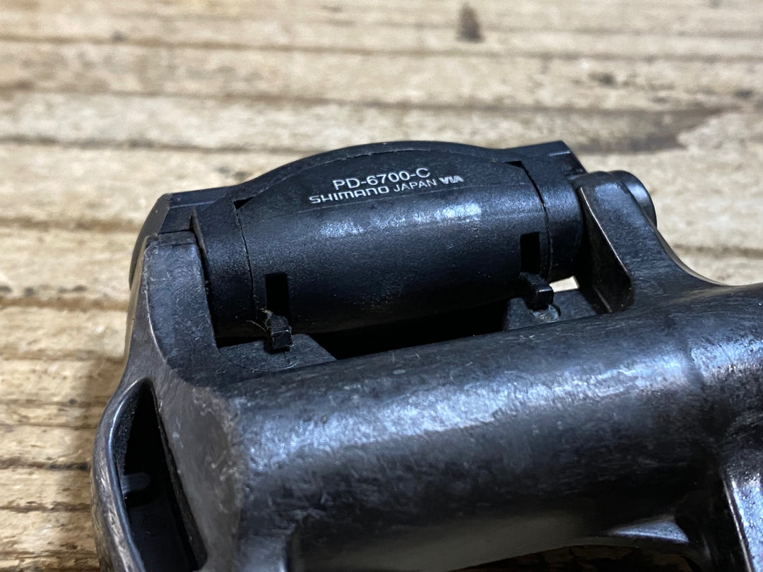 JY205 シマノ SHIMANO アルテグラ ULTEGRA PD-6700-C ビンディングペダル SPD-SL ※軸ガタあり