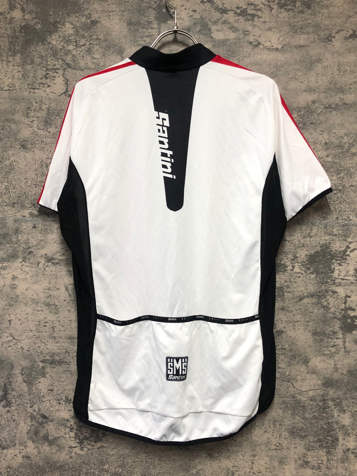 KL365 サンティーニ SANTINI 半袖 サイクルジャージ 白 L