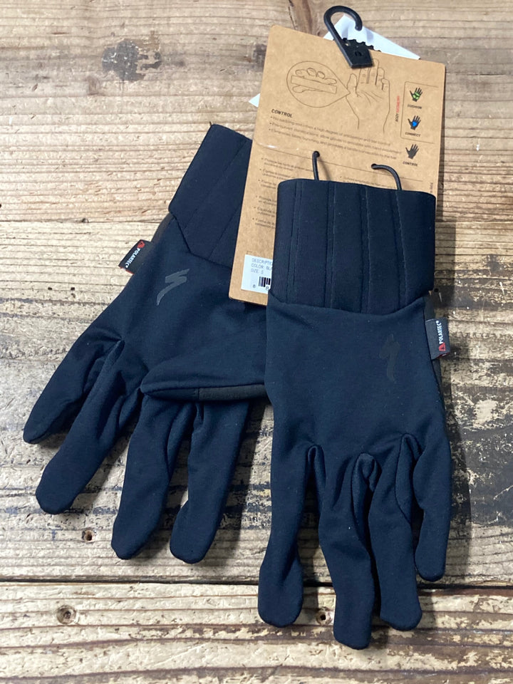 JV583 スペシャライズド SPECIALIZED NEOSHELL THERMAL MEN 長指 グローブ 黒 S 裏起毛 POLARTEC