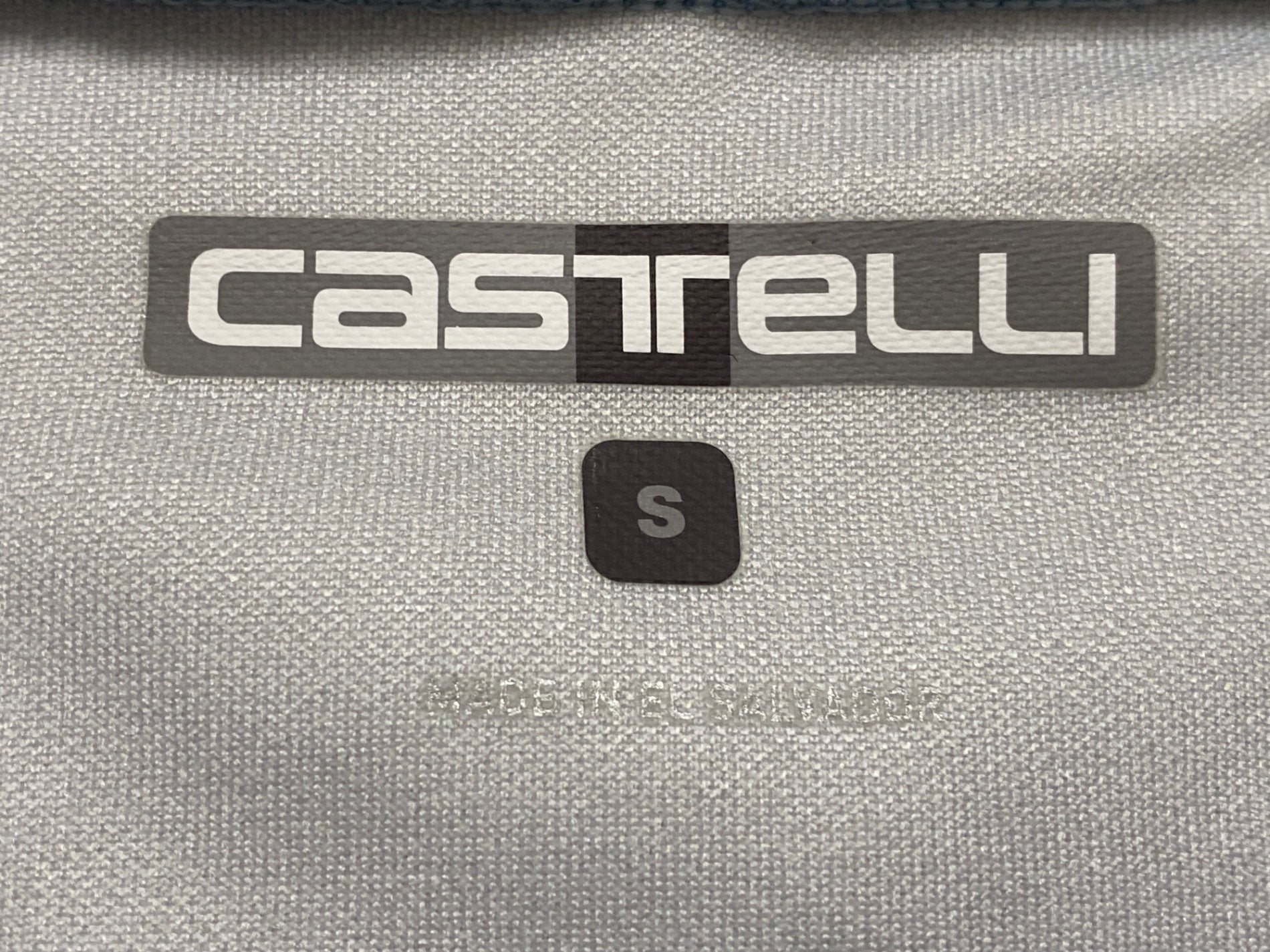 KB405 カステリ CASTELLI 長袖 サイクルジャージ 白グレー S 裏起毛
