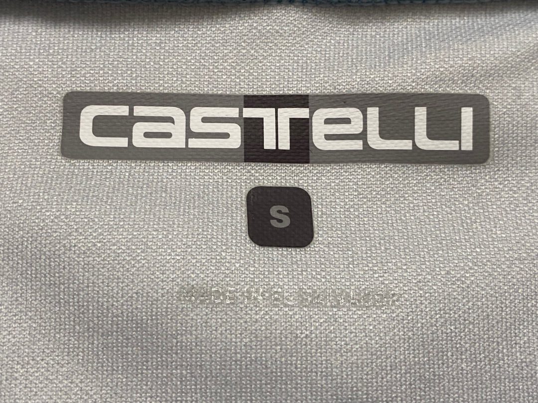 KB405 カステリ CASTELLI 長袖 サイクルジャージ 白グレー S 裏起毛