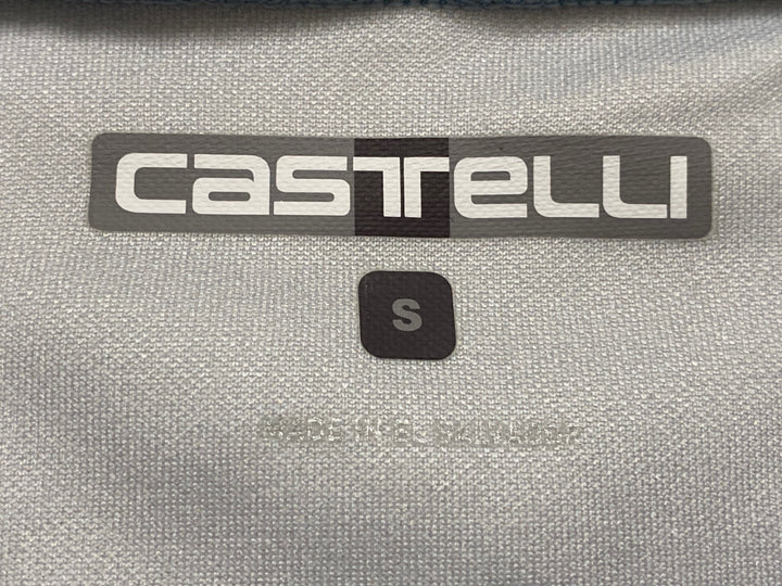 KB405 カステリ CASTELLI 長袖 サイクルジャージ 白グレー S 裏起毛