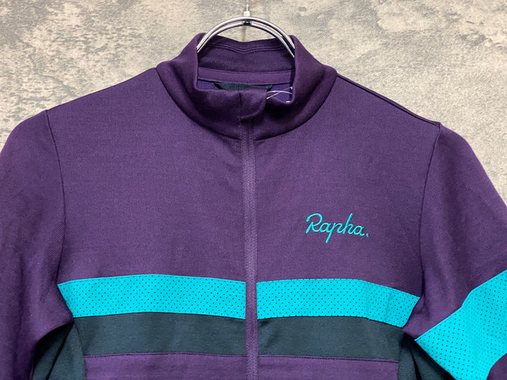 JM460 ラファ Rapha WOMEN'S BREVET JERSEY Ⅱ 半袖 サイクルジャージ 紫 黒 レディース XS