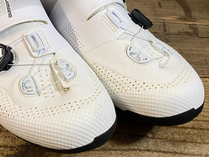 KH794 シマノ SHIMANO RC7 SHRC702M WIDEビンディングシューズ 3穴 BOA 白 EU45