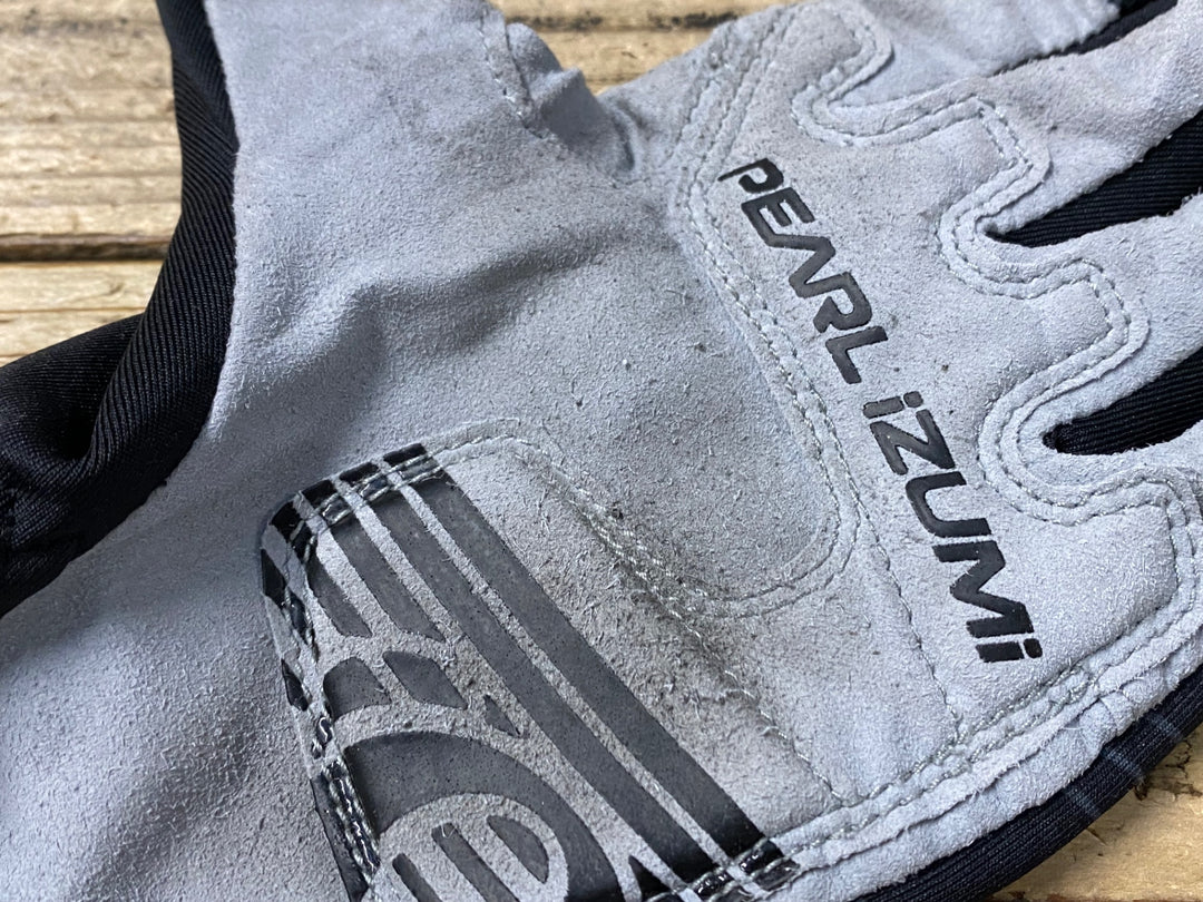 KK694 パールイズミ PEARL iZUMi 長指グローブ 黒 S 防風 スレ汚れ