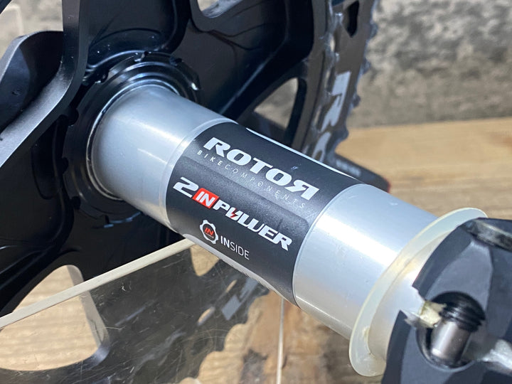 KF889 ローター ROTOR 2INPOWER Q-RINGS パワーメーター クランクセット 165mm 楕円 52/36T Φ30 接続確認済 ※プラグキャップ破損