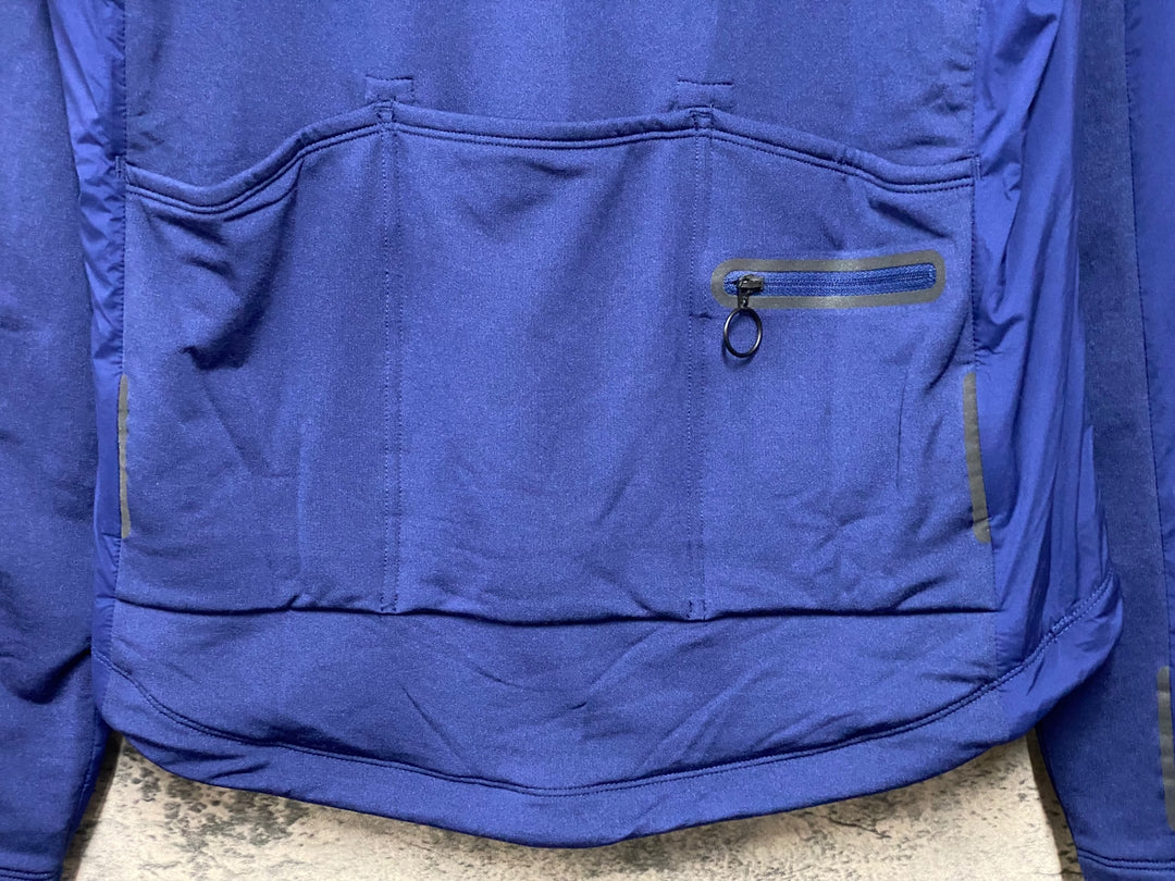 KB329 ラファ Rapha WINDBLOCK WINTER JERSEY 長袖 サイクルジャージ 紺 M 裏起毛