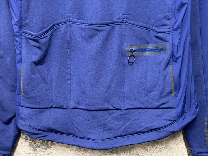 KB329 ラファ Rapha WINDBLOCK WINTER JERSEY 長袖 サイクルジャージ 紺 M 裏起毛