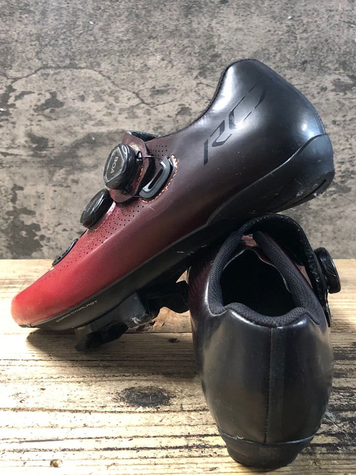 KE252 シマノ SHIMANO RC7 SH-RC701M ビンディングシューズ 3穴 赤 EU41