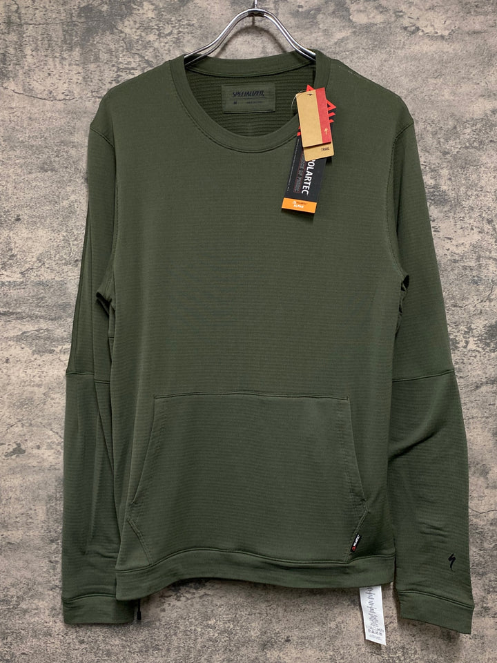 JV703 スペシャライズド SPECIALIZED TRAIL POWERGRID JERSEY LS MEN 長袖 サイクルジャージ カーキ M
