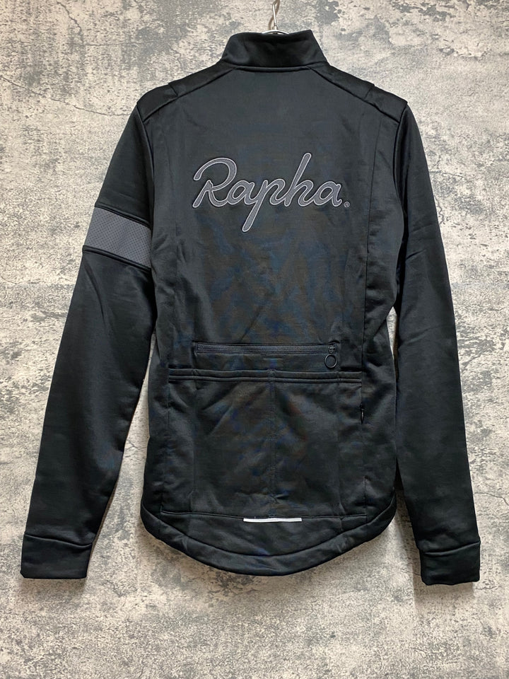 JR822 ラファ Rapha MEN'S LS CLASSIC WINTER JERSEY 長袖 サイクルジャケット Sサイズ 黒 裏起毛