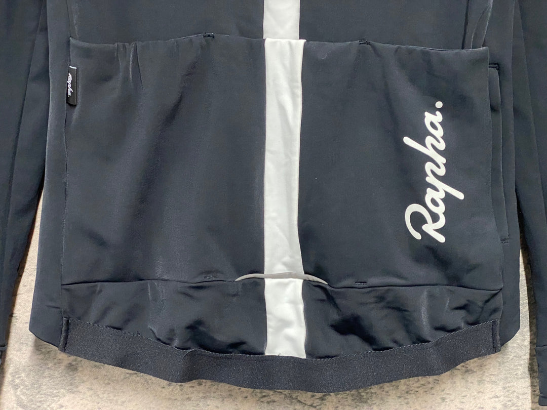 JU412 ラファ Rapha SOUPLESSE THERMAL JERSEY 長袖 サイクルジャージ 黒 S 裏起毛