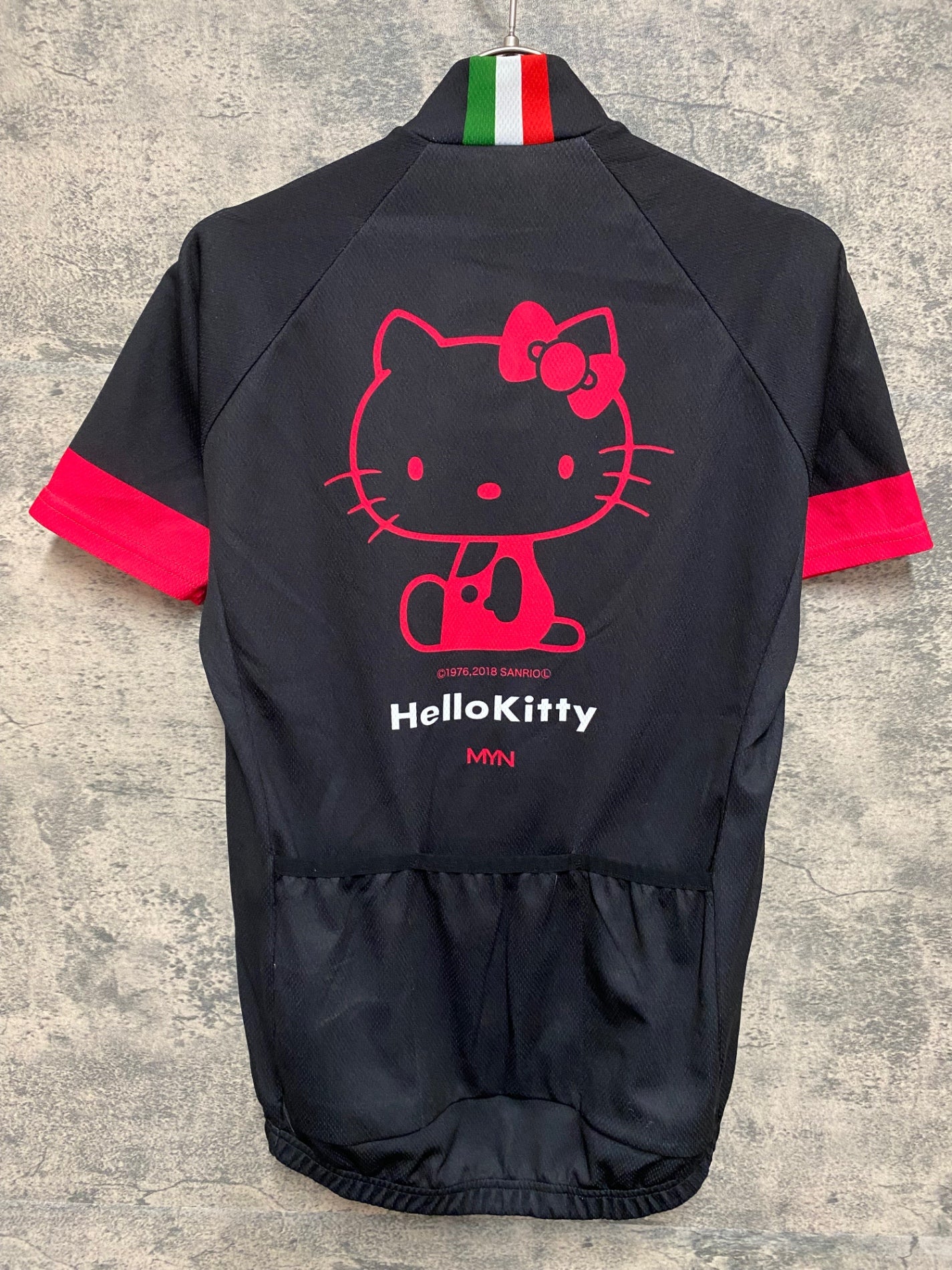 JS124 マイン MYN 半袖 サイクルジャージ 黒 S HelloKitty ※日焼け
