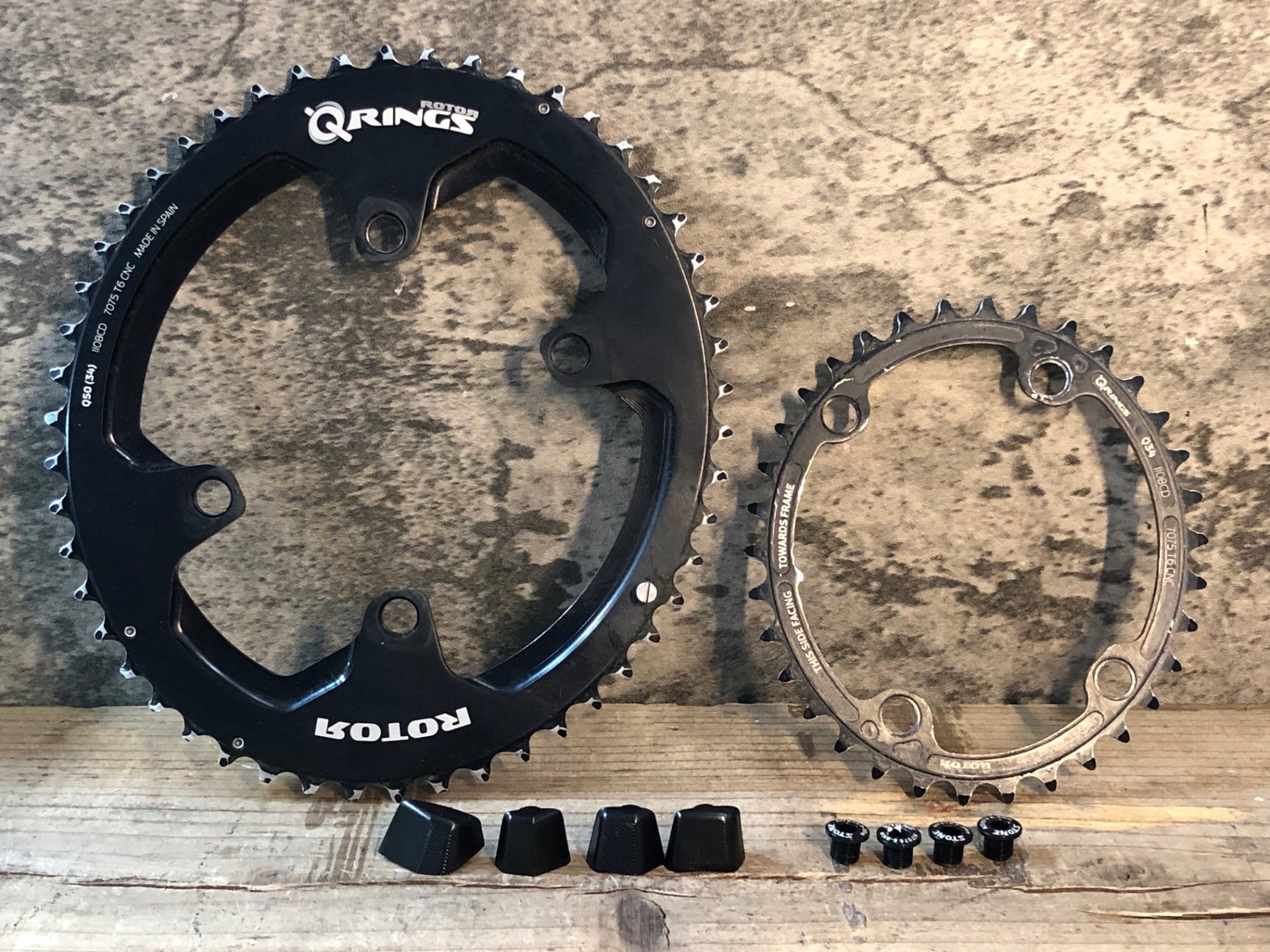 JU060 ローター ROTOR Q-RINGS チェーンリング 50/34T 楕円 BCD110 4