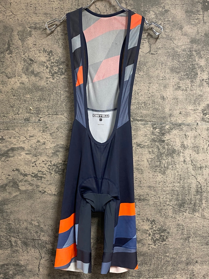 JW298 カステリ CASTELLI ビブショーツ ネイビー オレンジ XL