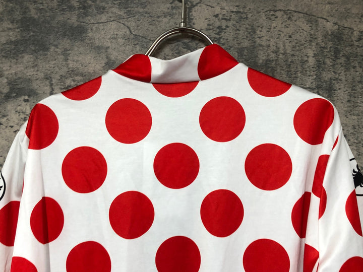 JK453 カステリ CASTELLI 半袖 サイクルジャージ 白 赤 XL ハーフジップ