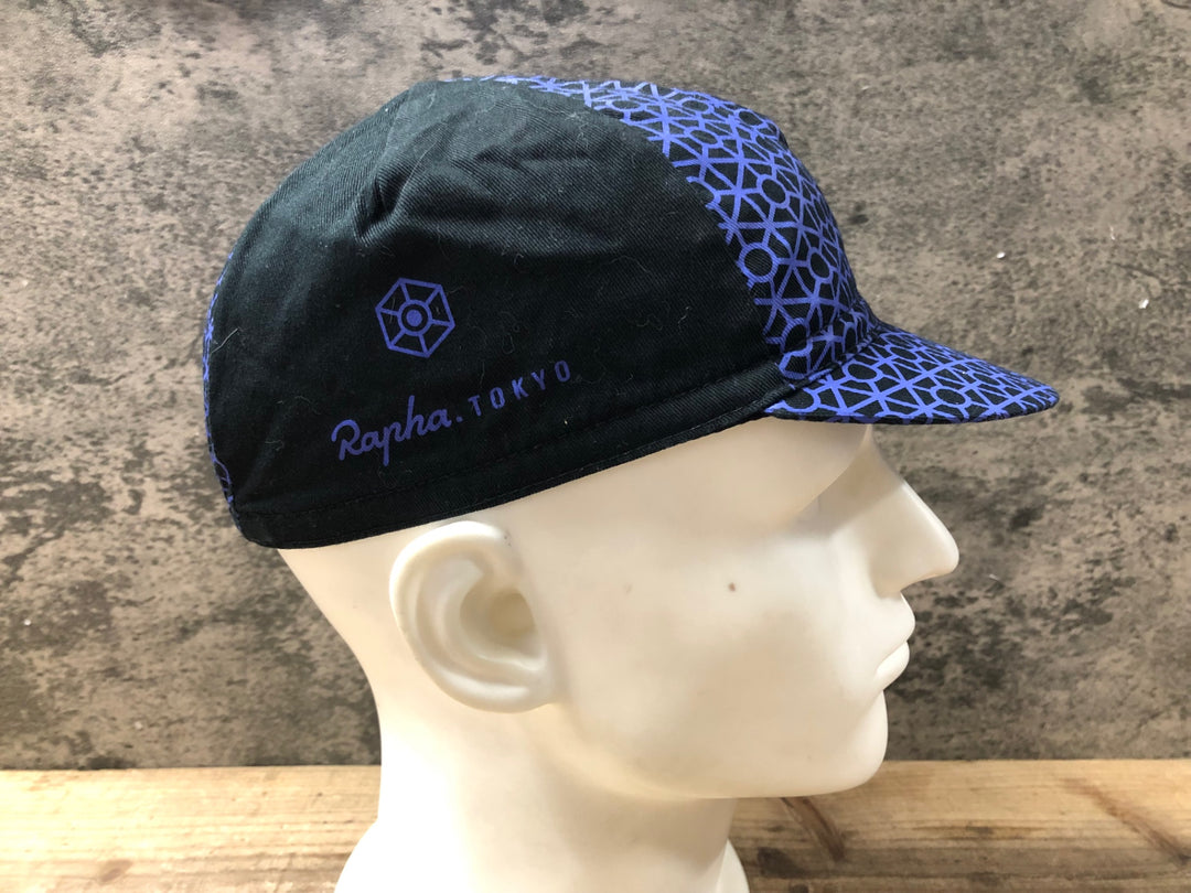 KA299 ラファ Rapha CLUB HOUSE MERCH CAP サイクルキャップ 黒 紫 ワンサイズ ※動物の毛