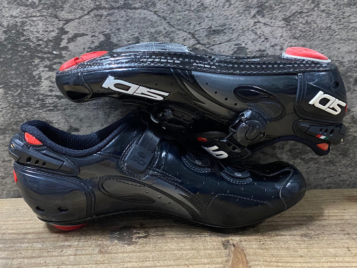KM086 シディ SIDI WIRE CARBON ビンディングシューズ 黒 EU41 3穴