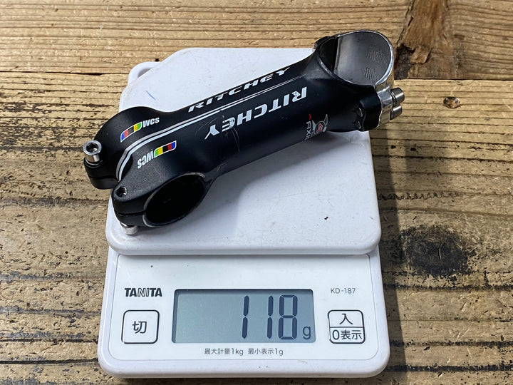 JO255 リッチー RITCHEY WCS 4AXIS アルミ ステム 100mm Φ31.8 OS 84° 6° ※コラム部削り加工ありのためジャンク