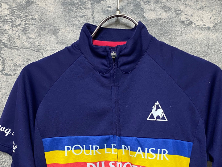 JW865 ルコックスポルティフ le coq sportif 半袖 サイクルジャージ 紫 L