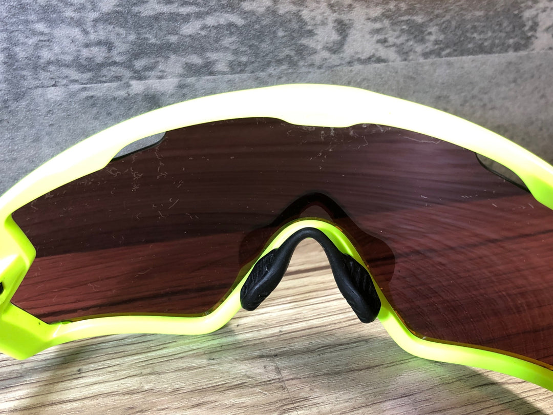 JS593 オークリー OAKLEY WINDJACKET 2.0 サングラス アイウェア 蛍光黄 黒 PRIZM ※レンズ剥離