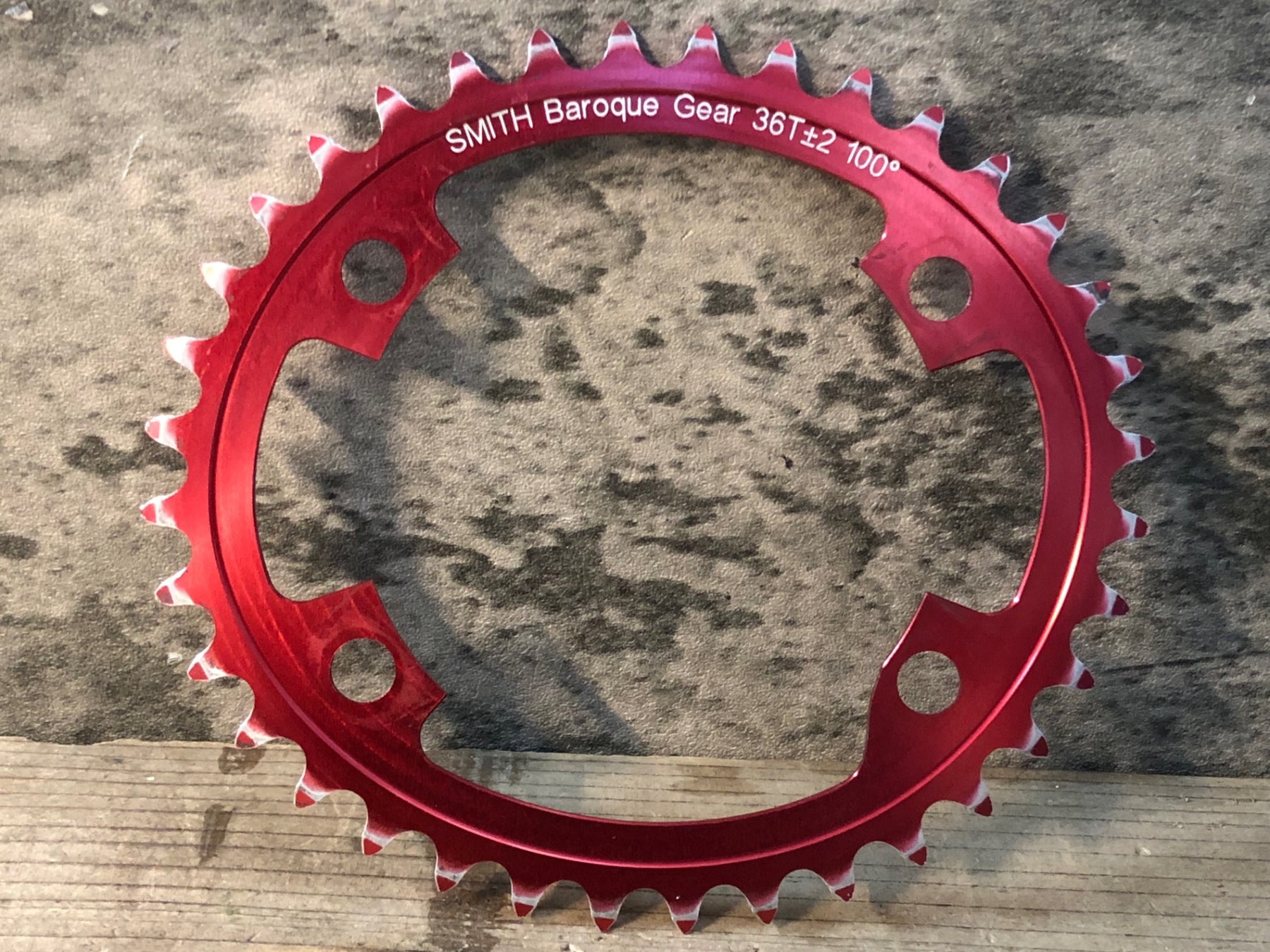 JU711 スミス SMITH Baroque Gear チェーンリング 赤 36T±2 100