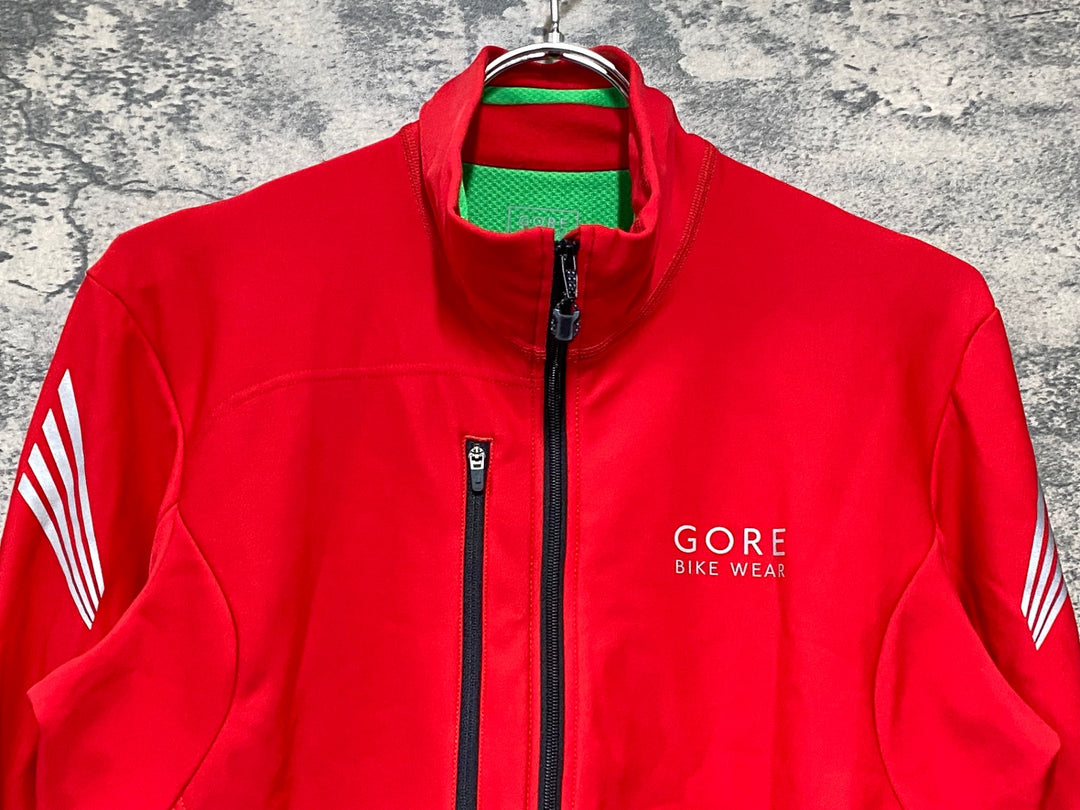 KG212 ゴア バイクウェア GORE BIKE WEAR 長袖 サイクルジャージ 裏起毛 M 赤