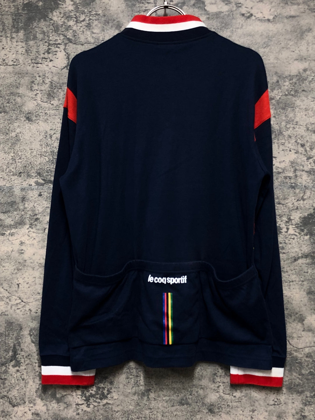 KJ360 ルコックスポルティフ le coq sportif 長袖 サイクルジャージ 紺 L