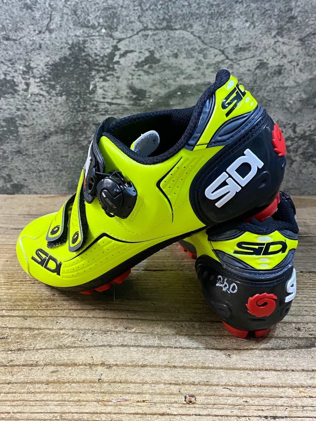 KG412 シディ SIDI TRACE MTB ビンディングシューズ 2穴 蛍光イエロー EU42 ※ペン字あり