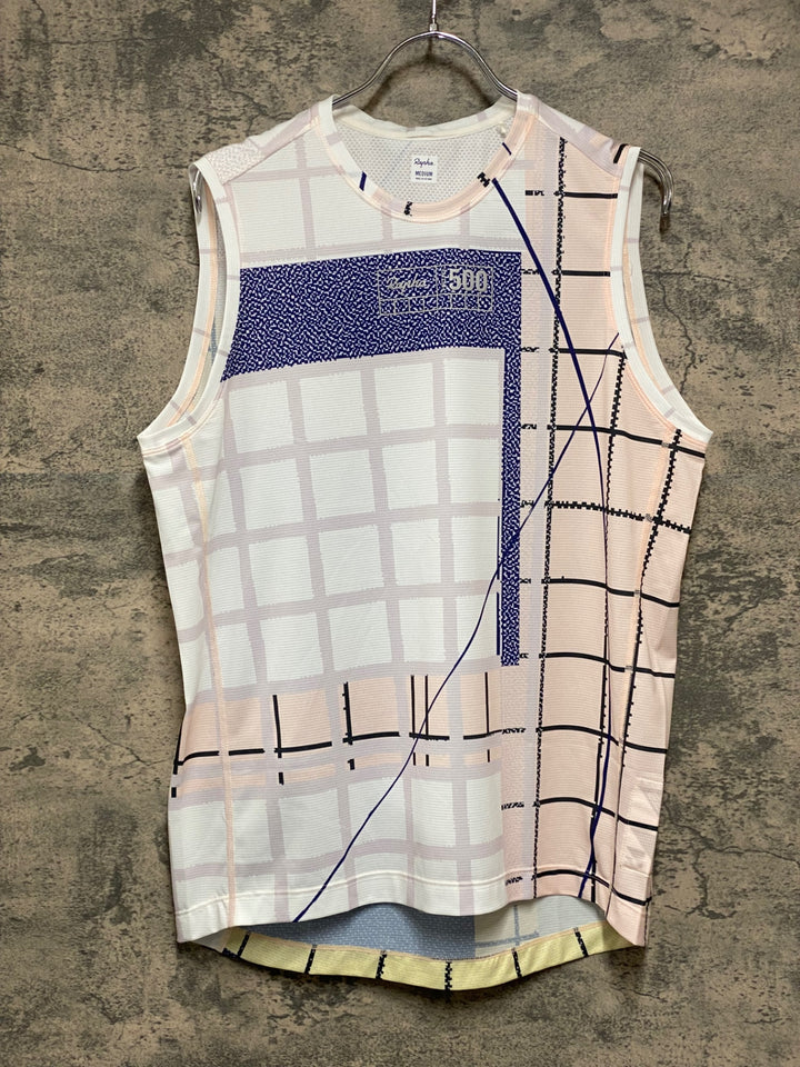 JM530 ラファ Rapha FESTIVE 500 INDOOR TRAINING TANK タンクトップシャツ 総柄 M
