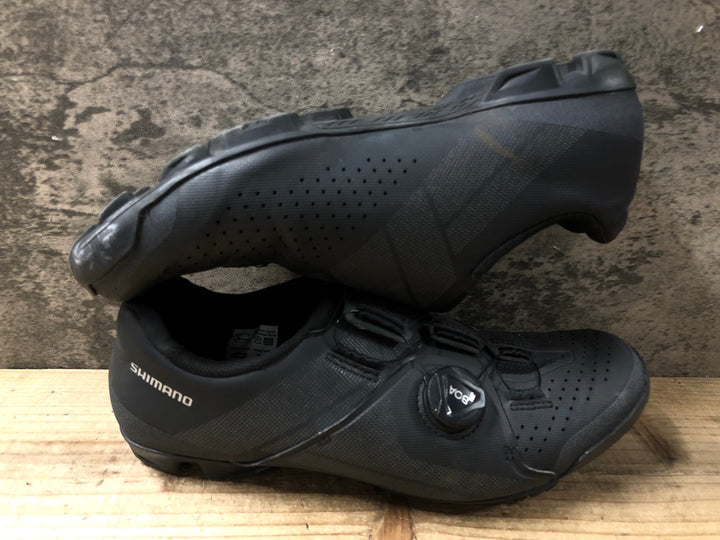 JZ920 シマノ SHIMANO XC3 SHXC300M L01 E ビンディングシューズ SPD EU42 SPD 2穴 黒