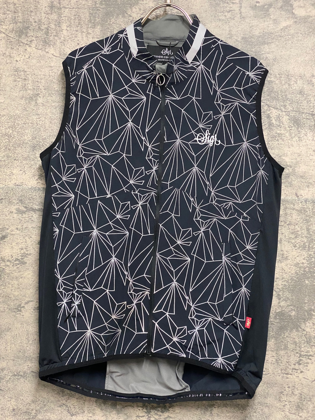 KG217 シーガー Sigr ジレ サイクルベスト 黒 M リフレクト