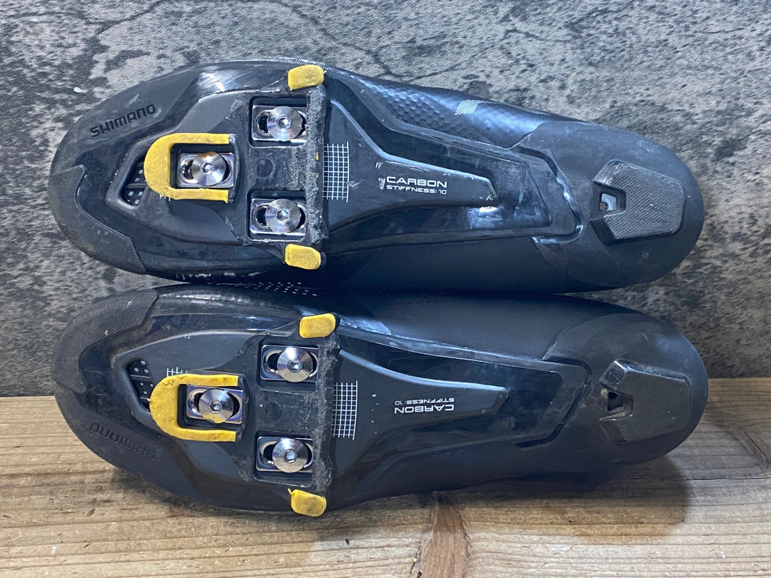 JW933 シマノ SHIMANO PC7 SHRC702M WIDE ビンディングシューズ 3穴 BOA シルバー 黒 EU41