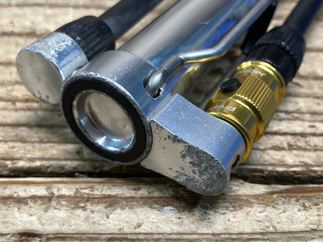 JM619 レザイン LEZYNE MICRO FLOOR DRIVE HVG 空気入れ ポンプ シルバー ※ガリ傷