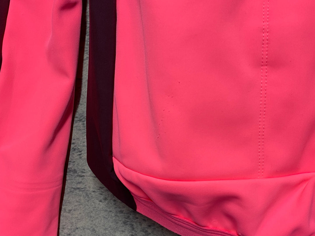 KE553 ラファ Rapha SOUPLESSE TRAINING JACKET WINE TASTING 長袖 サイクルジャケット ワインレッド ピンク レディース M 裏起毛
