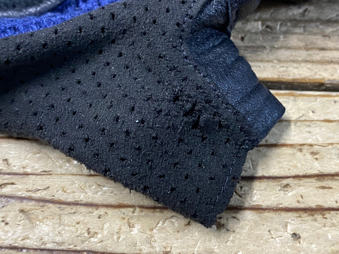 KB338 ラファ RAPHA レザー LEATHER 指切 グローブ L 紺