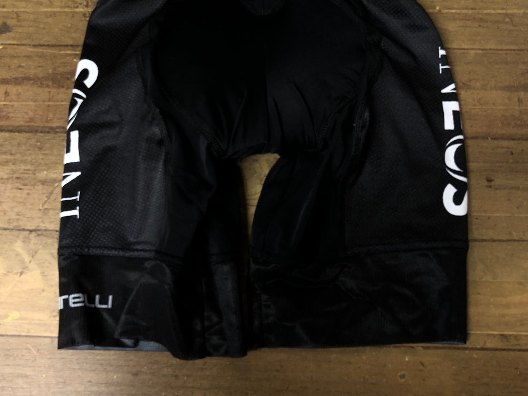 JV728 カステリ CASTELLI ビブショーツ 黒赤 L INEOS