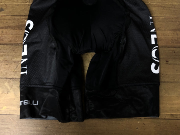 JV728 カステリ CASTELLI ビブショーツ 黒赤 L INEOS