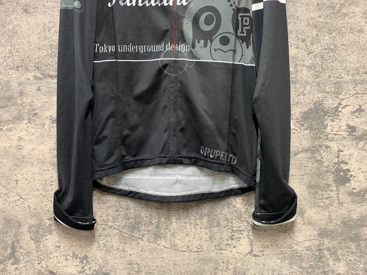 KG827 パンダーニ PANDANI 長袖 サイクルジャージ 黒 S