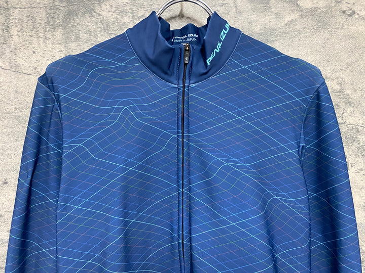 JS814 パールイズミ PEARL iZUMi 長袖 サイクルジャージ 青 L 裏起毛