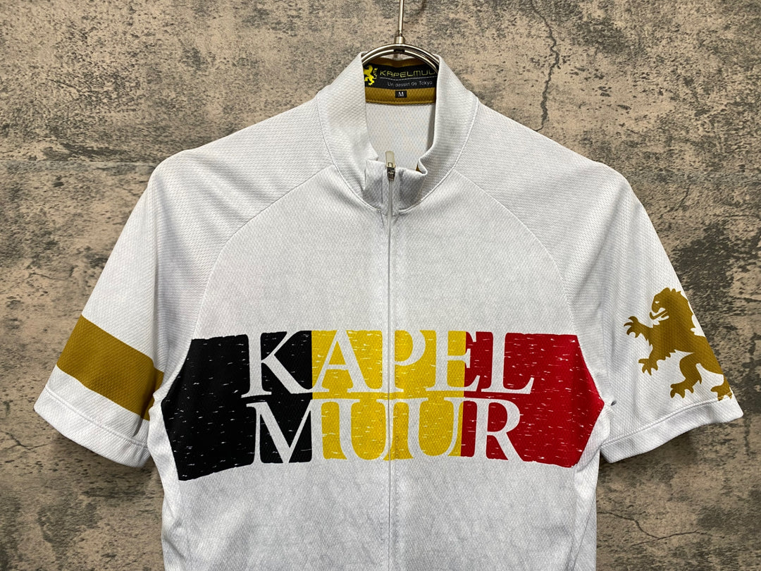 KA197 カペルミュール KAPELMUUR 半袖 サイクルジャージ 白 グレー M