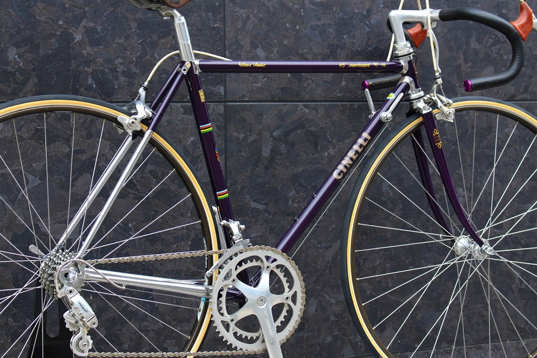 チネリ CINELLI スーパーコルサ SUPER CORSA ANNIVERSARIO 45周年 カンパニョーロ レコード 8S クロモリ ロードバイク 【福岡店】