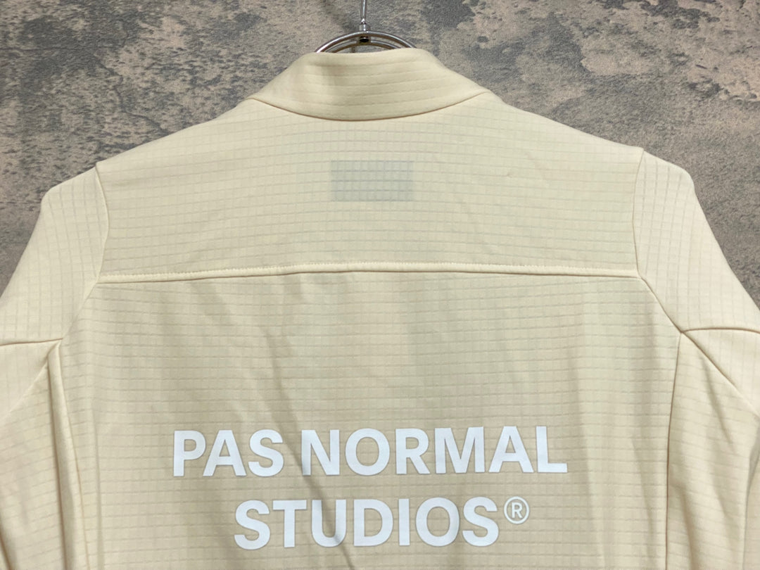 KM715 パスノーマルスタジオ PAS NORMAL STUDIOS MEN'S ESSENTIAL LONG SLEEVES 長袖 サイクルジャージ 白 裏起毛 S