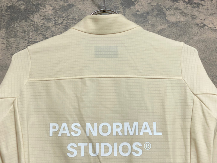 KM715 パスノーマルスタジオ PAS NORMAL STUDIOS MEN'S ESSENTIAL LONG SLEEVES 長袖 サイクルジャージ 白 裏起毛 S