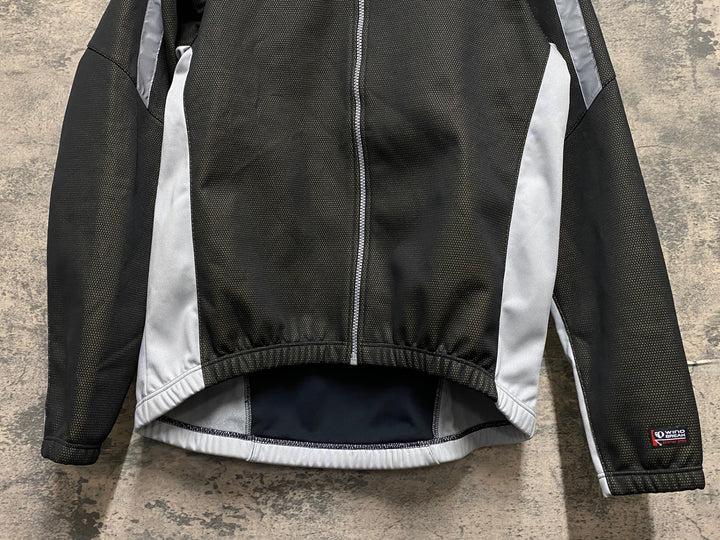 KP701 パールイズミ PEARL iZUMi 長袖 サイクルジャケット 黒 シルバー XL 裏起毛