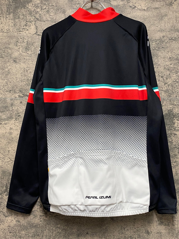 JS983 パールイズミ PEARL iZUMi 長袖 サイクルジャージ 黒 白 BL 裏起毛