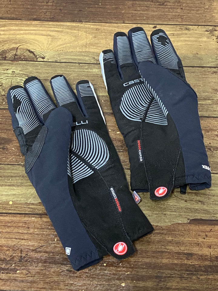 JY252 カステリ CASTELLI GORE-TEX 長指 グローブ 厚手 裏起毛 L ※指先に擦れあり