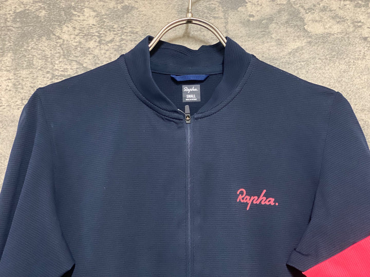 KH914 ラファ Rapha CLASSIC FLYWEIGHT JERSEY 半袖 サイクルジャージ 濃紺 S