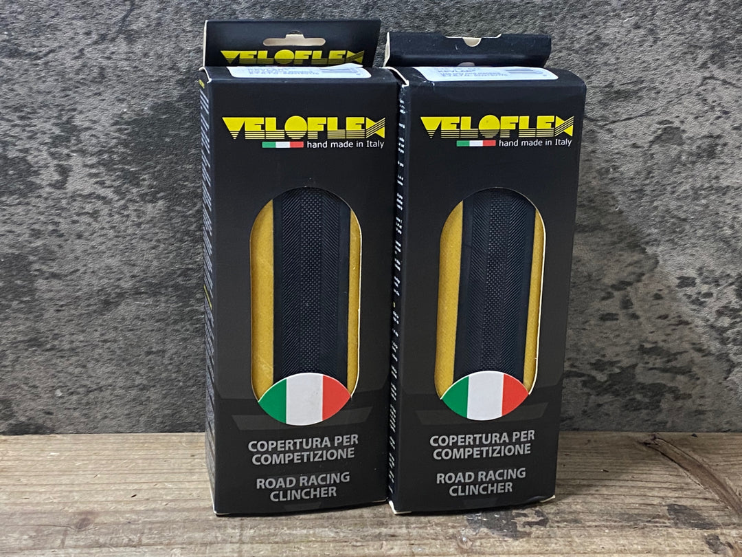 KO486 ヴェロフレックス VELOFLEX Master 25 クリンチャー タイヤ 700x25c 黒/スキン 2本セット